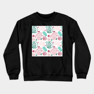 Red Green One Line Shapes Crewneck Sweatshirt